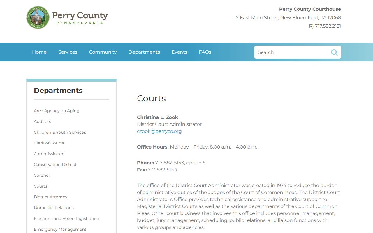 Perry County court records county courts page